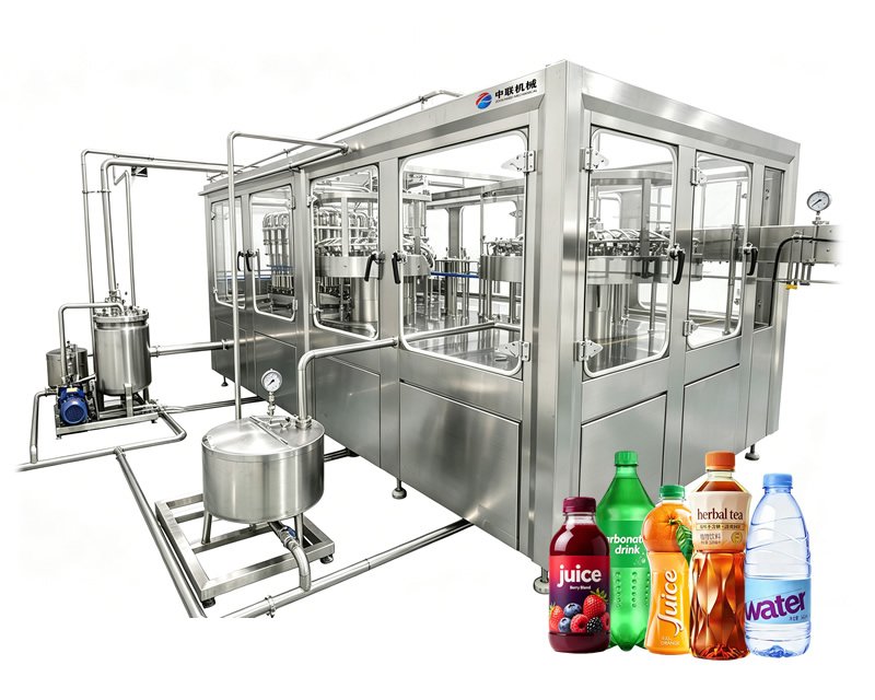 PET Bottle 3-in-1 Rinsing-Filling-Capping Monoblock Machine